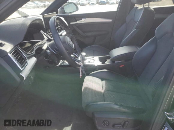 2023 Audi Q5 S line Premium Plus with VIN WA1E2AFY3P2055621, listed as a Copart auction lot 47477825 with 43,375 mi miles and Salvage title. Bid and sale history available at DreamBid. Image 7.
