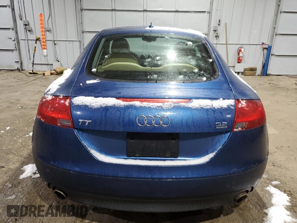 2008 Audi TT 3.2L with VIN TRUDD38J181001528, listed as a Copart auction lot 46397315 with 124,044 mi miles and Salvage Title. Bid and sale history available at carsss.com. Image 6.