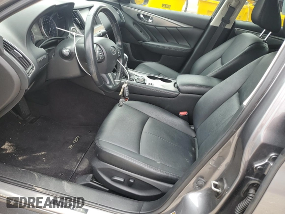 2015 Infiniti Q50 with VIN JN1BV7APXFM342123, listed as a Copart auction lot 58761595 with 88,260 mi miles and Salvage title. Bid and sale history available at DreamBid. Image 7.