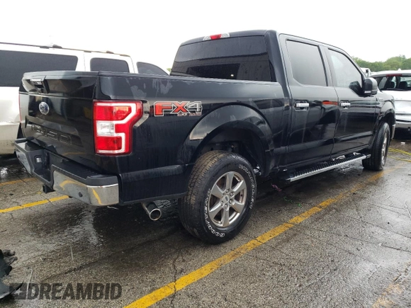 2018 Ford F-150 XL with VIN 1FTEW1E59JFA28618, listed as a Copart auction lot 56307174 with 114,609 mi miles and Salvage Title. Bid and sale history available at carsss.com. Image 3.