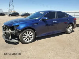 2016 Kia Optima EX z VIN 5XXGU4L32GG102098, wystawiony jako Copart lot #57342265 z przebiegiem 145 001 mil mil oraz Szkoda całkowita • Salvage title. Historia ofert i sprzedaży dostępna na DreamBid. Obrazek 1.