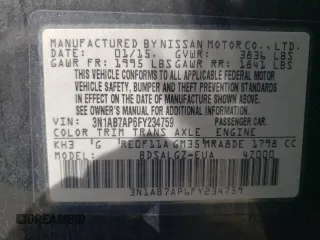 2015 Nissan Sentra SL with VIN 3N1AB7AP6FY234759, listed as a Copart auction lot 49855265 with 96,186 mi miles and Salvage Title. Bid and sale history available at DreamBid. Image 14.