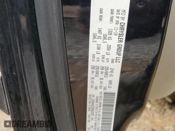 2011 Dodge Grand Caravan SXT with VIN 2D4RN4DG9BR603287, listed as a Copart auction lot 53796895 with 151,925 mi miles and Salvage Title. Bid and sale history available at DreamBid. Image 13.