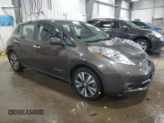 2016 Nissan LEAF SL with VIN 1N4BZ0CP3GC302114, listed as a Copart auction lot 48180035 with 55,999 mi miles and Salvage Title. Bid and sale history available at carsss.com. Image 4.