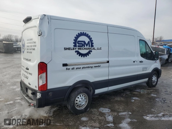 2020 Ford Transit Cargo with VIN 1FTBR2C88LKA01305, listed as a Copart auction lot 43943315 with 125,861 mi miles and Non Repairable. Bid and sale history available at carsss.com. Image 3.