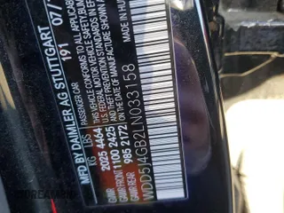 2020 Mercedes-Benz CLA 250 with VIN WDD5J4GB2LN033158, listed as a Copart auction lot 59300053 with 55,667 mi miles and . Bid and sale history available at DreamBid. Image 13.