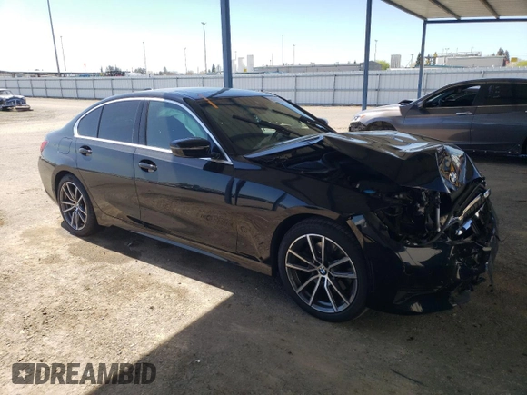 2021 BMW 3 Series 330e with VIN 3MW5P7J09M8B74912, listed as a Copart auction lot 50391615 with 0 mi miles and Salvage Title. Bid and sale history available at carsss.com. Image 4.