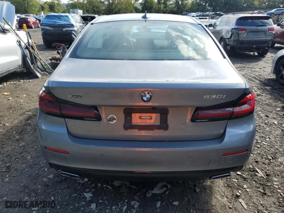 2023 BMW 5 Series 530i xDrive with VIN WBA13BJ06PWX90768, listed as a Copart auction lot 73494474 with 0 mi miles and Salvage Title. Bid and sale history available at carsss.com. Image 6.