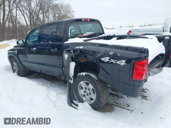 2005 Dodge Dakota SLT with VIN 1D7HW48N55S271727, listed as a IAAI auction lot 41249537 with 196,500 mi miles. Bid and sale history available at carsss.com. Image 3.