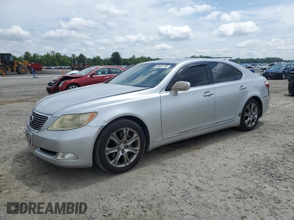 2009 Lexus LS 460 with VIN JTHBL46F895085638, listed as a Copart auction lot 60497755 with 165,748 mi miles and Salvage title. Bid and sale history available at DreamBid. Image 1.