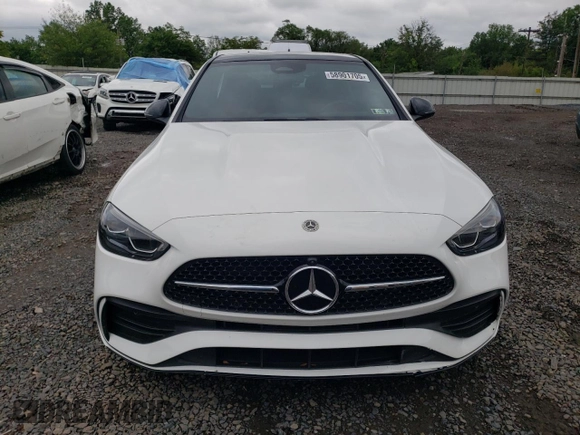 2024 Mercedes-Benz C 300 with VIN W1KAF4HBXRR186127, listed as a Copart auction lot 58901705 with 6,697 mi miles and Salvage title. Bid and sale history available at DreamBid. Image 5.