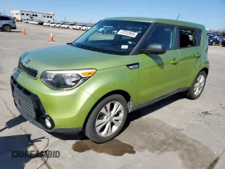 2016 Kia Soul + with VIN KNDJP3A57G7869028, listed as a Copart auction lot 47012845 with 102,006 mi miles and Salvage Title. Bid and sale history available at carsss.com. Image 1.