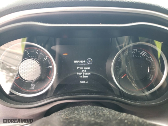 2019 Dodge Challenger SXT with VIN 2C3CDZAG7KH751651, listed as a Copart auction lot 45171875 with 76,937 mi miles and Salvage Title. Bid and sale history available at carsss.com. Image 9.