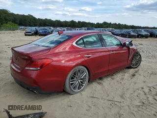 2020 Genesis G70 2.0T with VIN KMTG64LA4LU046602, listed as a Copart auction lot 68561854 with 45,490 mi miles and Salvage Title. Bid and sale history available at carsss.com. Image 3.