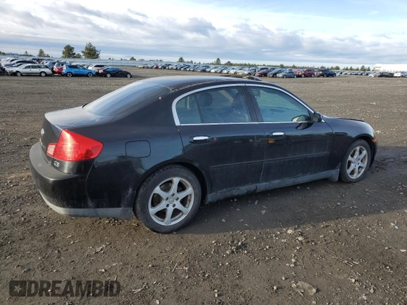 2004 Infiniti G35 w/Leather with VIN JNKCV51E54M603187, listed as a Copart auction lot 49935125 with 152,191 mi miles and Salvage Title. Bid and sale history available at DreamBid. Image 3.