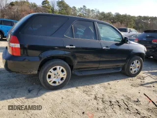 2002 Acura MDX with VIN 2HNYD18292H528292, listed as a Copart auction lot 48873355 with 150,057 mi miles and Salvage Title. Bid and sale history available at carsss.com. Image 3.