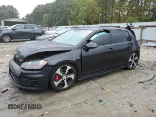 2017 Volkswagen Golf GTI S with VIN 3VW447AUXHM016583, listed as a Copart auction lot 71047254 with 0 mi miles and Salvage Title. Bid and sale history available at carsss.com. Image 1.