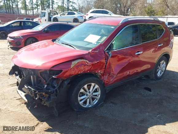 2015 Nissan Rogue SV with VIN KNMAT2MT8FP535217, listed as a IAAI auction lot 41596626 with 1 mi miles. Bid and sale history available at carsss.com. Image 2.