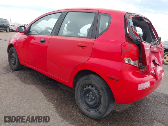 2006 Chevrolet Aveo LS with VIN KL1TD66696B652250, listed as a IAAI auction lot 42015003 with 143,336 mi miles and . Bid and sale history available at DreamBid. Image 3.