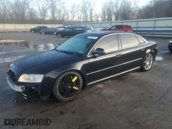 2009 Audi A8 4.2L with VIN WAUMV94E59N001610, listed as a Copart auction lot 85140274 with 116,332 mi miles and Salvage title. Bid and sale history available at DreamBid. Image 1.