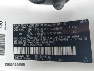 2017 Toyota Sienna XLE Auto Access Seat с VIN 5TDYZ3DC5HS864503, выставлен на аукционе IAAI как лот 42176788 с пробегом 113 755 миль миль и . История ставок и продаж доступна на DreamBid. Изображение 9.