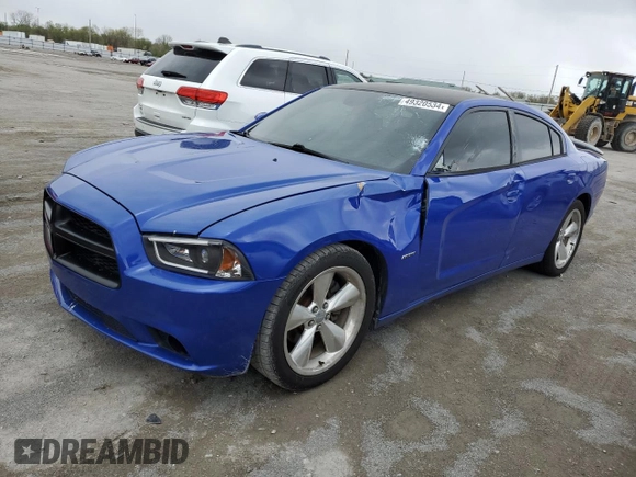 2013 Dodge Charger RT with VIN 2C3CDXCT7DH717582, listed as a Copart auction lot 49320534 with 169,717 mi miles and Salvage Title. Bid and sale history available at carsss.com. Image 1.