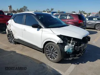 2023 Nissan Kicks SV with VIN 3N1CP5CV4PL529819, listed as a IAAI auction lot 41835436 with 28,113 mi miles. Bid and sale history available at carsss.com. Image 1.