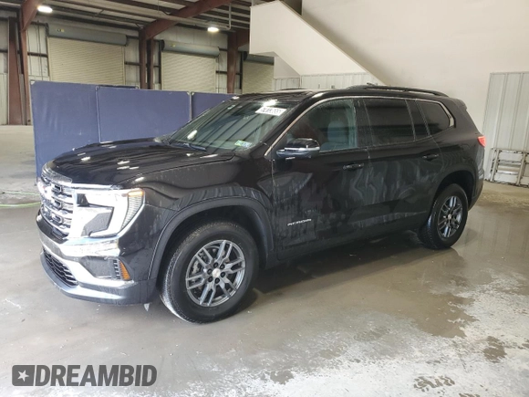2025 GMC Acadia AWD Elevation z VIN 1GKENNRS1SJ209662, wystawiony jako Copart lot #57413655 z przebiegiem 2997 mil mil oraz Czysty tytuł • Clean title. Historia ofert i sprzedaży dostępna na DreamBid. Obrazek 1.