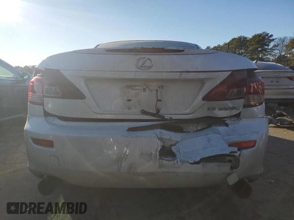 2013 Lexus IS 250 C with VIN JTHFF2C20D2527417, listed as a Copart auction lot 84261014 with 152,041 mi miles and Salvage title. Bid and sale history available at DreamBid. Image 6.