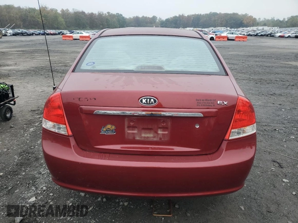 2007 Kia Spectra EX with VIN KNAFE121X75381938, listed as a Copart auction lot 74341004 with 118,890 mi miles and Salvage Title. Bid and sale history available at carsss.com. Image 6.