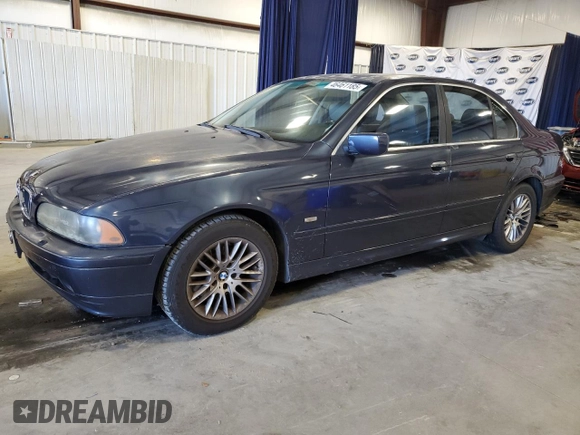 2003 BMW 5 Series 530iA with VIN WBADT63433CK32991, listed as a Copart auction lot 46461185 with 177,488 mi miles and Salvage Title. Bid and sale history available at carsss.com. Image 1.