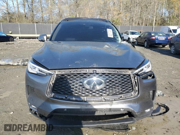 2021 Infiniti QX50 Essential with VIN 3PCAJ5CB8MF103010, listed as a Copart auction lot 52017245 with 49,726 mi miles and Salvage title. Bid and sale history available at DreamBid. Image 5.