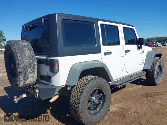 2017 Jeep Wrangler Unlimited Sport with VIN 1C4BJWDG4HL502861, listed as a IAAI auction lot 40895010 with 62,970 mi miles. Bid and sale history available at carsss.com. Image 4.