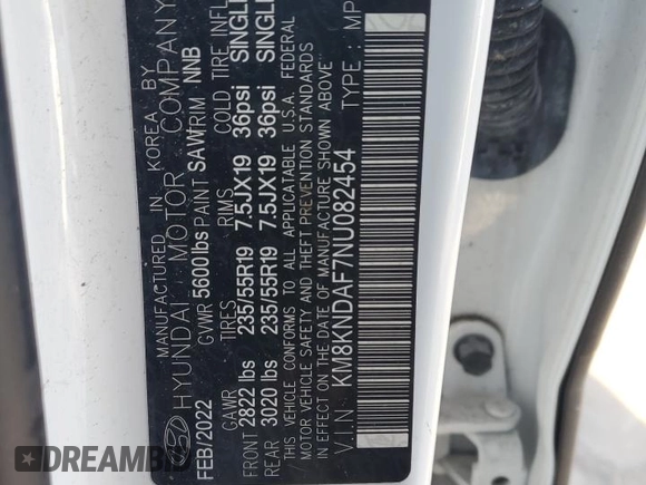 2022 Hyundai Ioniq 5 SEL with VIN KM8KNDAF7NU082454, listed as a Copart auction lot 47268145 with 50,919 mi miles and Clean title. Bid and sale history available at DreamBid. Image 13.