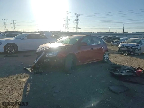2011 Chevrolet Cruze LTZ with VIN 1G1PH5S97B7281443, listed as a Copart auction lot 41871975 with 104,831 mi miles and Salvage Title. Bid and sale history available at carsss.com. Image 10.