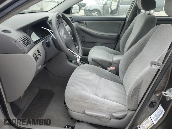 2005 Toyota Corolla CE with VIN 1NXBR32E25Z441570, listed as a Copart auction lot 53280105 with 206,619 mi miles and Salvage Title. Bid and sale history available at DreamBid. Image 7.