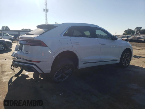 2023 Audi Q8 Premium Plus with VIN WA1EVBF13PD016600, listed as a Copart auction lot 72583044 with 31,983 mi miles and Salvage title. Bid and sale history available at DreamBid. Image 3.