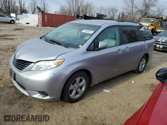 2012 Toyota Sienna LE AAS with VIN 5TDKK3DC7CS211660, listed as a Copart auction lot 46669825 with 187,318 mi miles and Salvage Title. Bid and sale history available at carsss.com. Image 1.