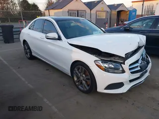 2017 Mercedes-Benz C 300 with VIN 55SWF4JB9HU196015, listed as a IAAI auction lot 41808605 with 121,378 mi miles and . Bid and sale history available at DreamBid. Image 1.