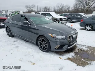 2019 Genesis G80 3.3T Sport with VIN KMHGN4JB5KU295935, listed as a IAAI auction lot 41481877 with 53,623 mi miles. Bid and sale history available at carsss.com. Image 1.