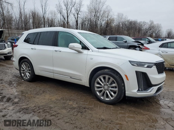 2021 Cadillac XT6 Premium Luxury with VIN 1GYKPDRS3MZ149692, listed as a Copart auction lot 47109805 with 82,004 mi miles and Salvage title. Bid and sale history available at DreamBid. Image 4.
