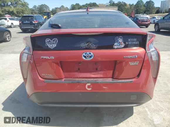 2016 Toyota Prius Four with VIN JTDKARFUXG3516895, listed as a Copart auction lot 50698235 with 301,125 mi miles and Salvage Title. Bid and sale history available at carsss.com. Image 6.