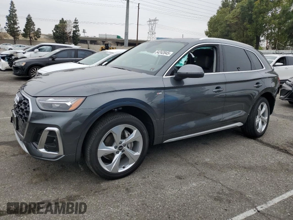 2023 Audi Q5 S line Premium Plus с VIN WA1EAAFYXP2146467, выставлен на аукционе Copart как лот 54242045 с пробегом Не указан миль и Списание • Salvage title. История ставок и продаж доступна на DreamBid. Изображение 1.