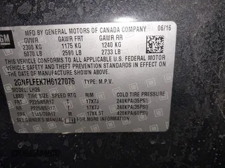 2017 Chevrolet Equinox LT with VIN 2GNFLFEK7H6127076, listed as a IAAI auction lot 41607883 with 111,492 mi miles and . Bid and sale history available at DreamBid. Image 9.