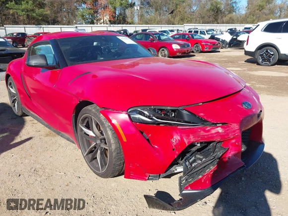2022 Toyota Supra 3.0 with VIN WZ1DB0C04NW051045, listed as a IAAI auction lot 41156875 with 3,851 mi miles and . Bid and sale history available at DreamBid. Image 6.