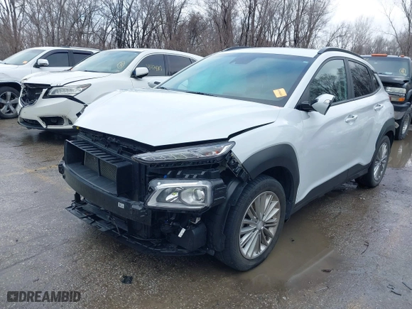 2021 Hyundai Kona SEL with VIN KM8K22AA8MU602483, listed as a IAAI auction lot 41450400 with 34,628 mi miles. Bid and sale history available at carsss.com. Image 18.