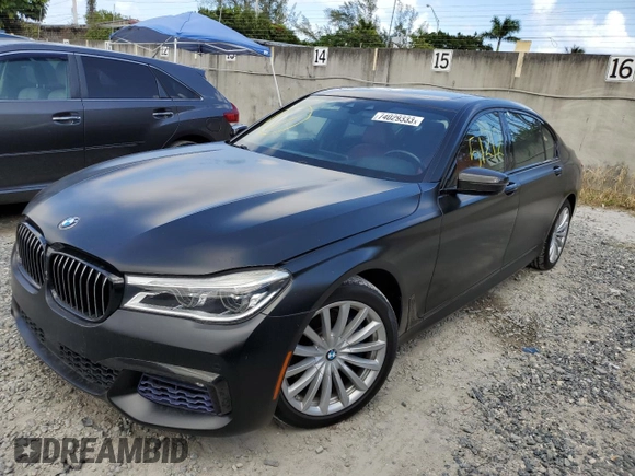2017 BMW 7 Series with VIN WBA7F2C30HG423403, listed as a Copart auction lot 74029333 with 51,212 mi miles and . Bid and sale history available at DreamBid. Image 1.