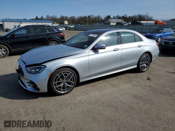 2021 Mercedes-Benz E 350 with VIN W1KZF8EB9MA875615, listed as a Copart auction lot 51165855 with 36,247 mi miles and Salvage Title. Bid and sale history available at DreamBid. Image 1.