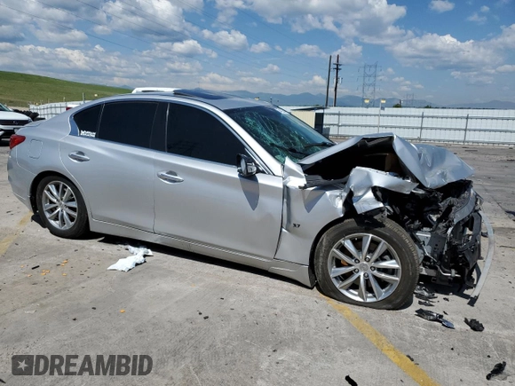 2015 Infiniti Q50 z VIN JN1BV7AR3FM414717, wystawiony jako Copart lot #58420545 z przebiegiem 79 393 mil mil oraz Szkoda całkowita • Salvage title. Historia ofert i sprzedaży dostępna na DreamBid. Obrazek 4.