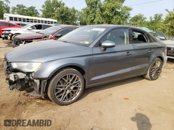 2016 Audi A3 2.0T Premium with VIN WAUB8GFF2G1018152, listed as a Copart auction lot 53251553 with 57,582 mi miles. Bid and sale history available at carsss.com. Image 1.